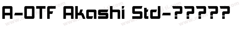 A-OTF Akashi Std字体转换